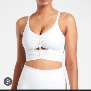 Athleta White Longline Bra